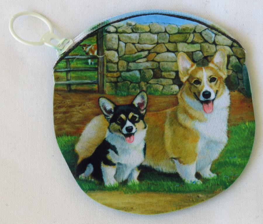 Corgi 1 side 1 coin purse